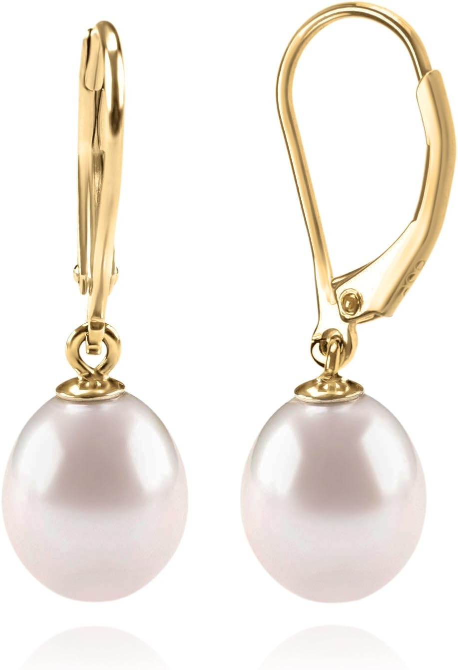 AAA+ Quality Freshwater Cultured Pearl Earrings - 6mm