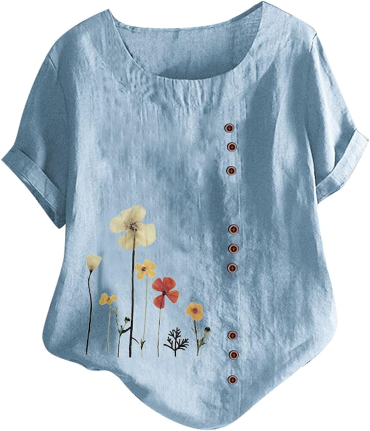 Cotton Linen Tops for Women 2024 Summer Collection