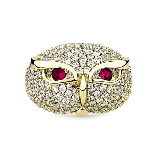 Bling Ice Out Owl Ring